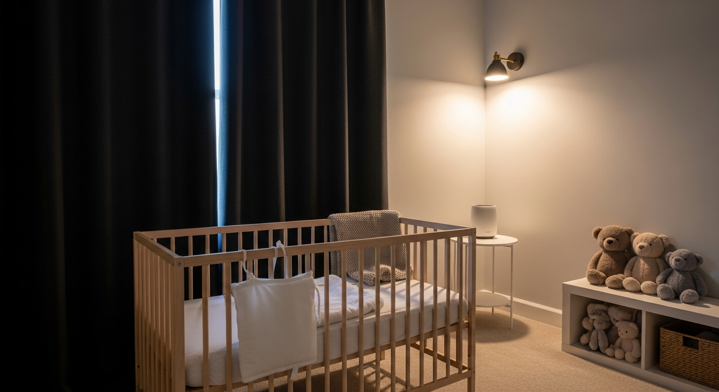 Peaceful nursery with optimal sleep environment setup for baby